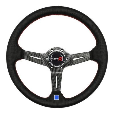 Qualität  Sports Racing Modified Accessories Deep Dish Universal Leather Racing Steering Wheel Drift Sports Steering Wheel usine